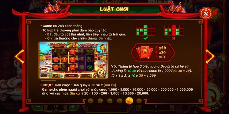 Các quy tắc quan trọng cần nhớ trong slots game lân hái lộc