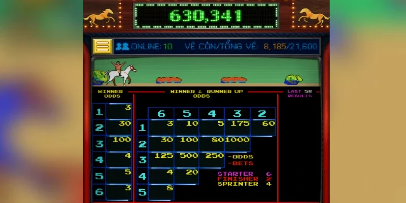 Đặt cược và theo dõi kết quả của cuộc đua ngựa