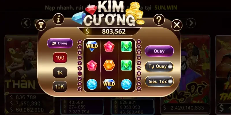 Kim cương - thể loại game quay thưởng được yêu thích nhất hiện nay