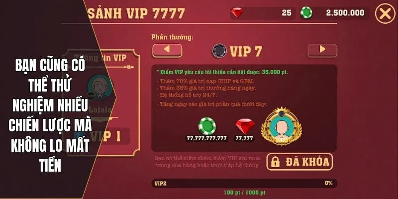 Bạn cũng có thể thử nghiệm nhiều chiến lược mà không lo mất tiền