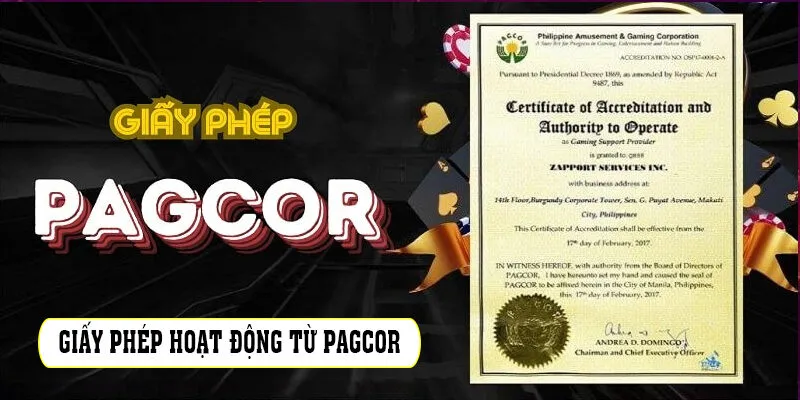 789Club được cấp giấy phép từ Pagcor vào năm 2008